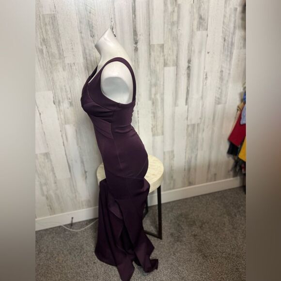 Windsor Purple Mermaid Evening Gown Size Small Formal Prom Dress Crisscross Bodi - Picture 4 of 6
